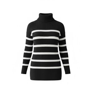 Sonoma Black and White Cowl Neck Sweater dress